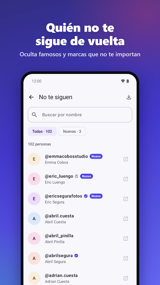 Quién no te sigue de vuelta